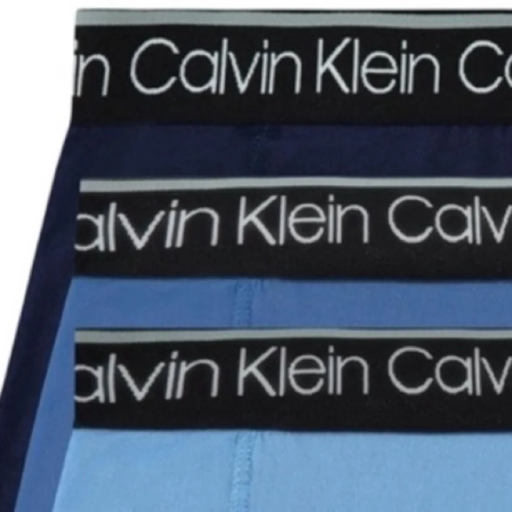 Calvin Klein Blue Cotton Stretch Men's Boxer Briefs‎ 3Pac Size M